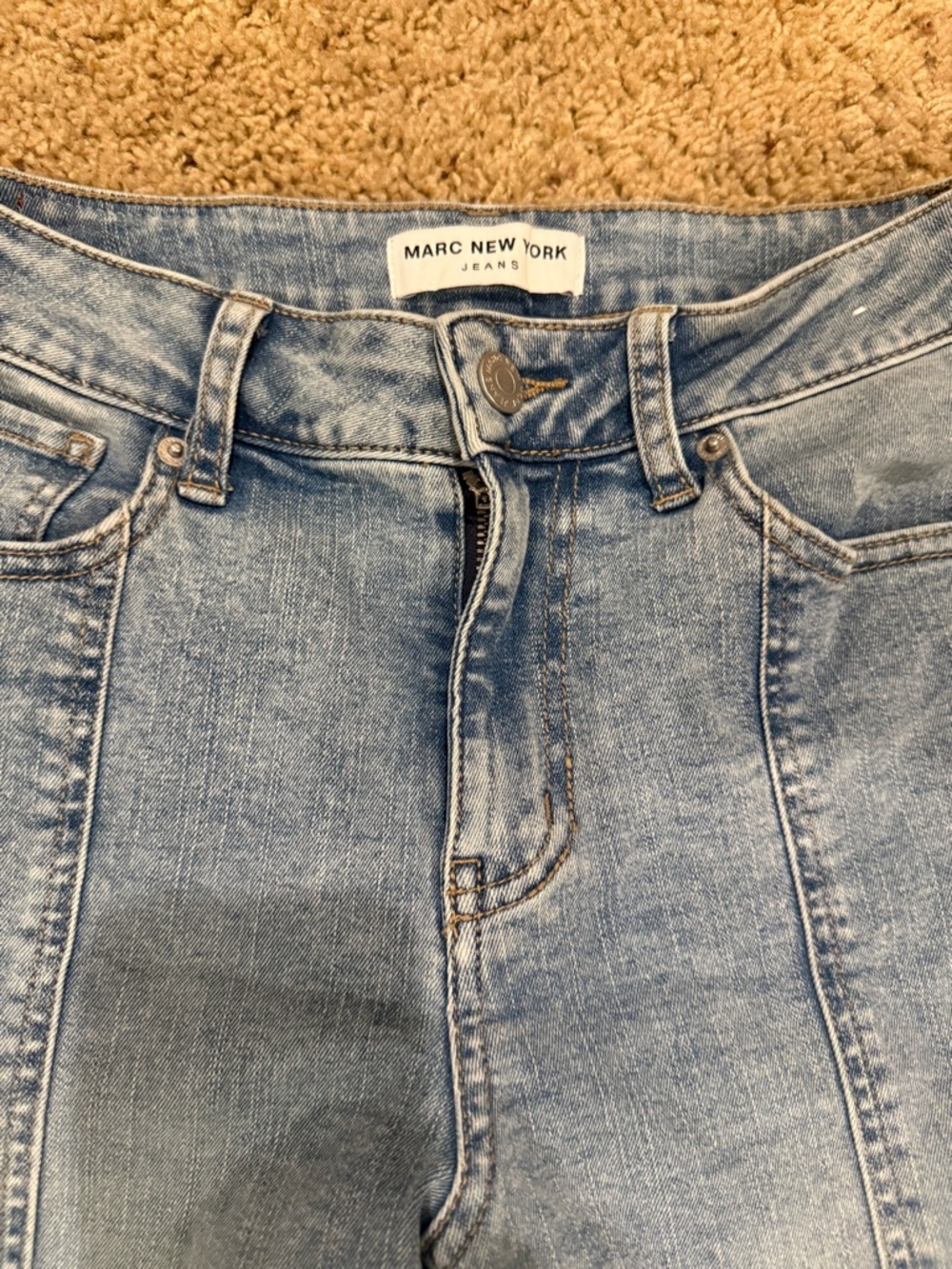 Marc New York Women's High-Rise Light ankle, blue jeans